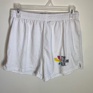 The Color Run White Drawstring Shorts Size L